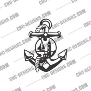 Panel Anchor DXF File for CNC Machines