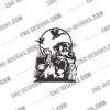 Wild Duck Hunting DXF File for CNC