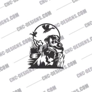 Wild Duck Hunting DXF File for CNC