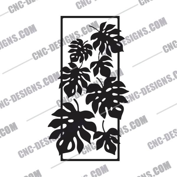 Leaf Pattern Decorative DXF File for CNC Cutting