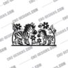 Zebra Flowers Decoration for Kids DXF File